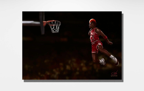 Cuadro Decorativo Textura  Michael Jordan  Fly     11x16 PLG