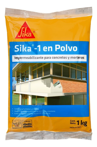 Impermebilizante En Polvo Para Concretos Sika 1 En Polvo 1kg