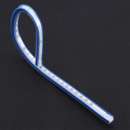 1 Pcs Curva De Plástico Flexible Regla De Regla Drawing