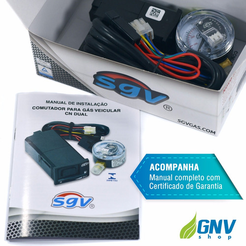Conjunto Elétrico Gnv Caixa Chave Comutadora + Manômetro Sgv