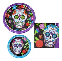 Comprar 10 Kits Vajilla Fiesta Dia De Muertos Halloween Calaveras 