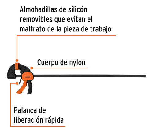 3 Pzas Prensa Con Ajuste Rápido 30', Uso Rudo, Truper Expert