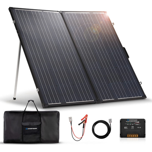 Atem Power Panel Solar Monocristalino De 200 W, Maleta Solar