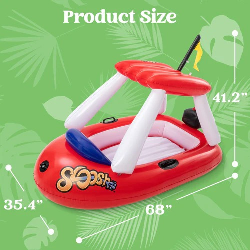 Flotador Para Piscina De Barco Con Techo Nuevo Joyin