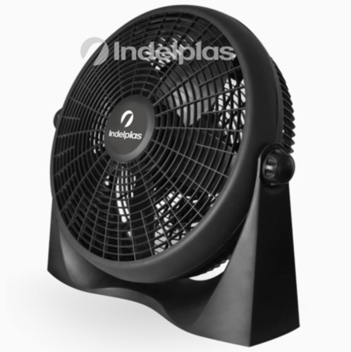 Ventilador de pared y de piso Indelplas IV16 turbo negro con 5 palas, 16" de diámetro 220 V