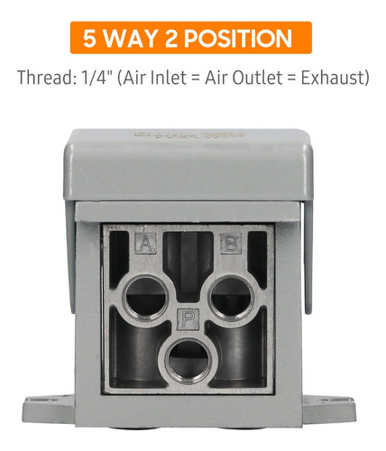 Pedal Neumático De 5 Vías Y 2 Posiciones 1/4 In