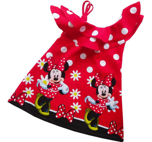 Vestidos Para Niñas Tipo Bata Boleros De Minnie Mouse - Cs