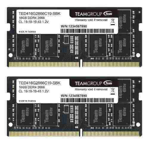 Memoria RAM Elite 32GB 2 Team Group TED432G2666C19DC-S01