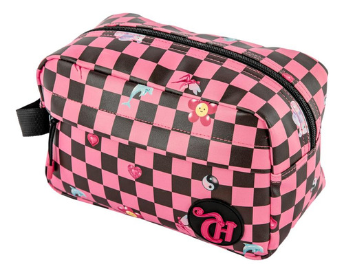 Estojo Necessaire Capricho Pop Cosmic - Sestini Cor Preto e Rosa Liso