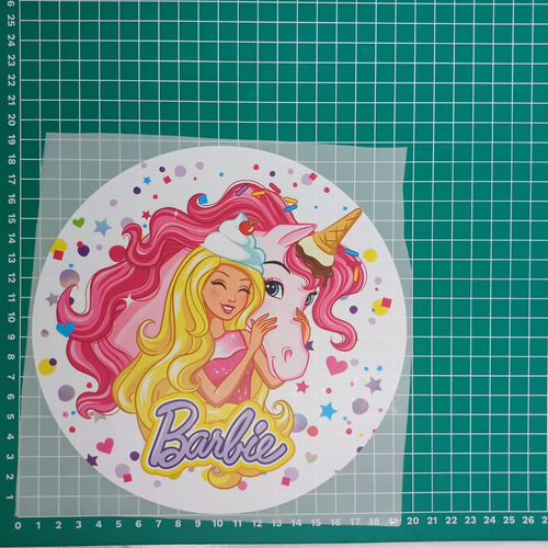Parche Princesa Rosa Abraza Unicornio 5pzas 19x19cm Mp1025 Blanco