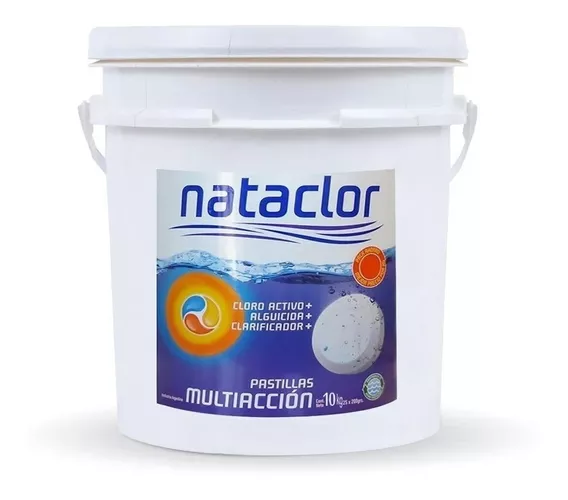 Pastillas Cloro Multiacción 200gr X 10kg Nataclor Rinde + Mm