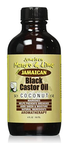 Jamaicano Mango Y Lima Aceite De Ricino Negro Con Coco 4 Oz