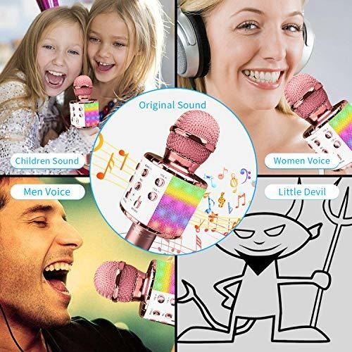Karaoke Micrófono Inalámbrico Para Los Niños Con Luc... 