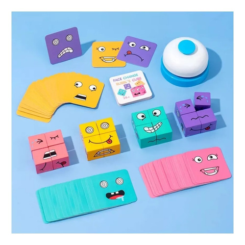 Juego Puzzle Expresiones Con Campana Didáctico Madera