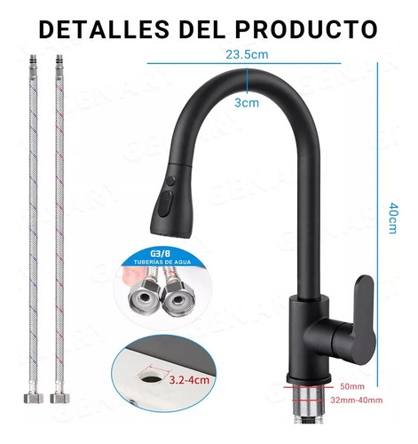 Jj Llave Mezcladora De Fregadero Grifo Cocina Tarja