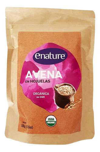 Avena Orgánica 500g Enature Sin Gluten Vegan