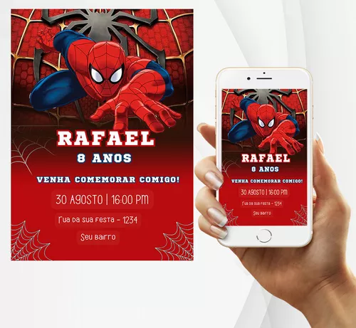 Convite Digital Homem Aranha