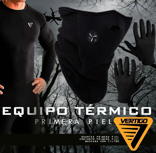 Kit Termico Vertigo,conjunto,mascara, Guante. Tienda Oficial