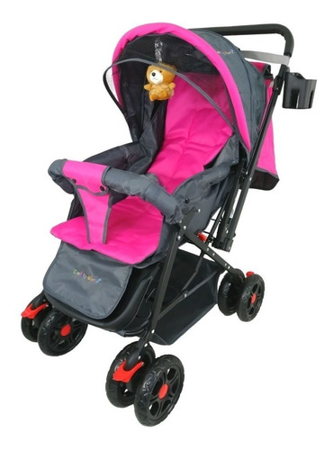 Carriola de paseo Confety World Grecia rosa con chasis color negro