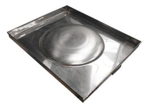 Comal Plancha De Bola Arriba Acero Inox 60x40 Cm Calibre 18 Color Gris