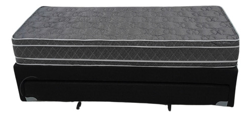 Sommier Carricama Nido Ayfa Colchon Euro Top 1 Plaza 80x190 Color Negro