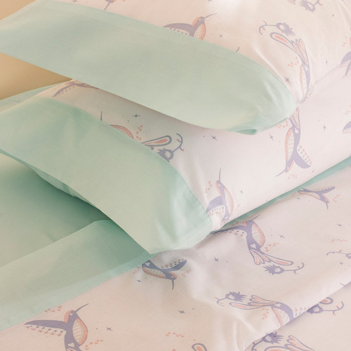 Imagen 5 de 10 de Sábanas Super King Arredo Estampadas Colibrí