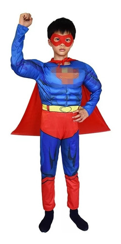 Disfraz Niños Superman Importado Niños +capa,antifaz,cint