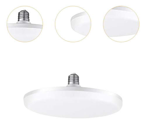 Lámpara Led De Disco E27 Con Base De Rosca, 48 W, Económica
