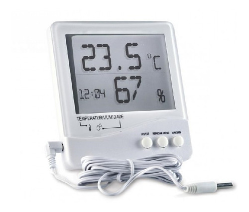 Termo-higrômetro Digital Temperatura Inte E Exte E Umidade