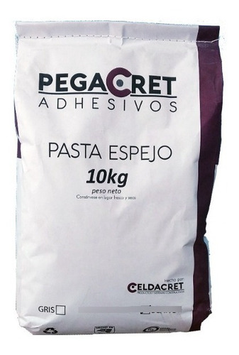 Imagen 1 de 4 de Pasta Espejo Color Gris (10 Kgs) Celdacret