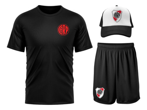 Conjunto Deportivo Remera + Short + Gorra - River Plate 4