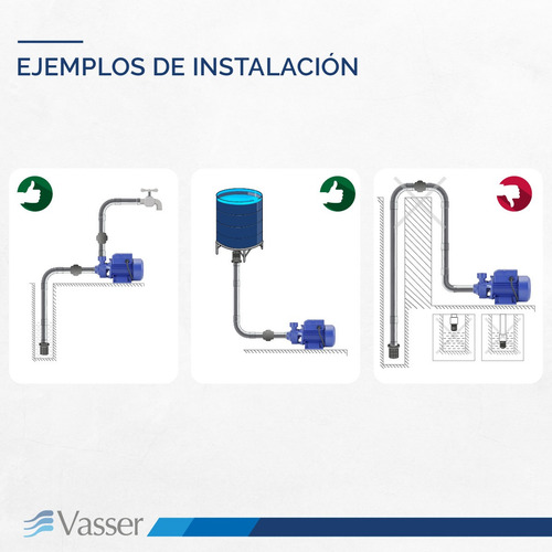 Imagen 3 de 8 de Bomba De Agua Periférica Vasser Qb60 0.5hp Monofasica 50hz
