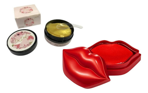 Kit 60 Máscaras Olhos 20 Lábios Colágeno Hidratação Facial