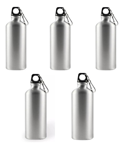 Botella De Aluminio Plata Para Sublimar De 500ml Caja 60pz
