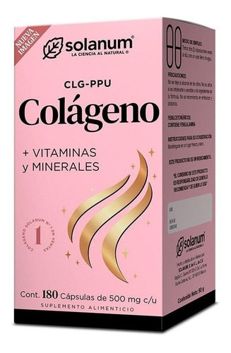 Colágeno Clg-ppu + Vitamina Y Minerales Solanum 180 Cáps