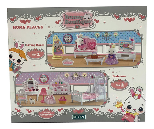 Imagen 4 de 4 de Living Y Dormitorio Bunny Boutique House Places 2475 Ditoys Color Blanco