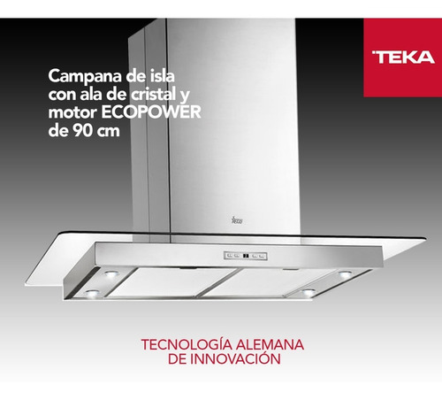 Campana Teka Dg3 985 Isla Inox  90cm 1200m3/h