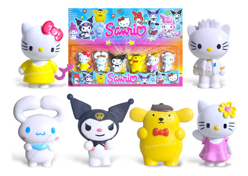Muñecos Hello Kitty. Muñecos Kuromi. Muñeco Pompompuri. 8cm