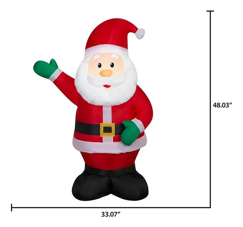 Inflable Navideño Santa Claus Premium 122cm Alto