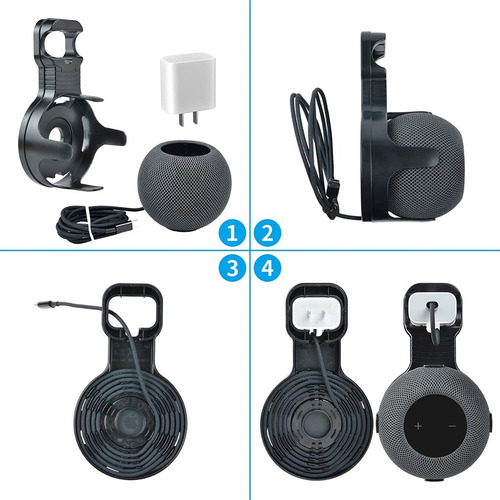 Base Pared Tomacorriente Apple Homepod Mini Negra