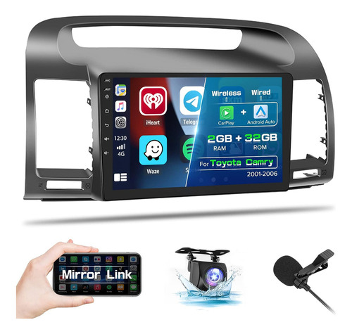 Estéreo Para Toyota Camry 2001-2006 Android Carplay 2+32g