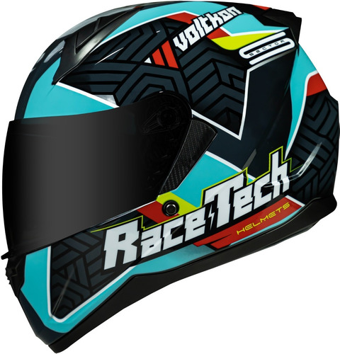 Imagem 1 de 8 de Capacete Race Tech Sector Voltkon Azul Lançamento