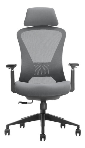 Silla de escritorio Vigo Apollo ergonómica  gris oscuro con tapizado de mesh