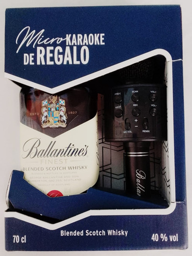 Whisky Ballantines Con Altavoz Karaoke De Regalo