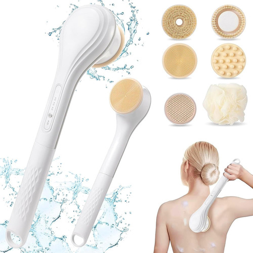 Cepillo Corporal Eléctrico Recargable Para Ducha, Cepillo De