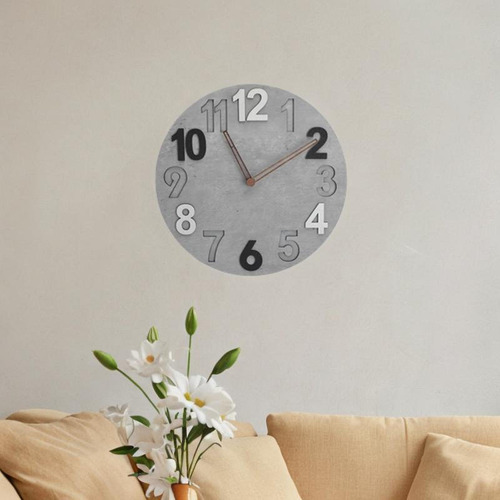 Reloj De Pared Reloj De Pared Decorativo De 12 Pulgadas Gris