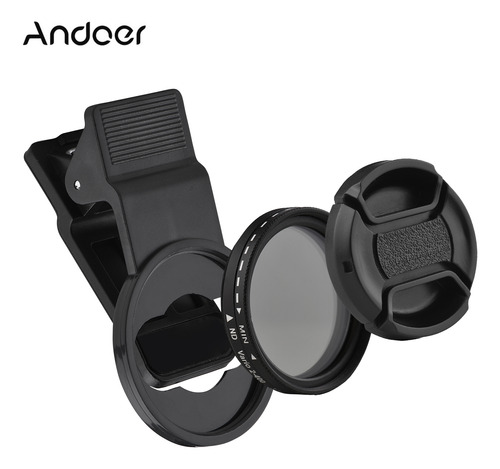 Placa Nd Para Smartphone, Filtro Nd2-400 Ajustable, Clip.p