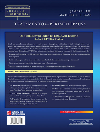 Tratamento da Perimenopausa: Percursos Práticos em Obstetrícia e Ginecologia, de Liu, James H.. Editorial AMGH EDITORA LTDA.,The McGraw-Hill Companies, Inc., capa mole em português, 2006