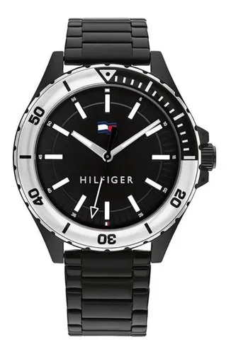 Reloj Tommy Hilfiger Hombre Acero Inoxidable 1792014 Logan Color de la  correa Negro Color del bisel GRIS-NEGRO Color del fondo Negro