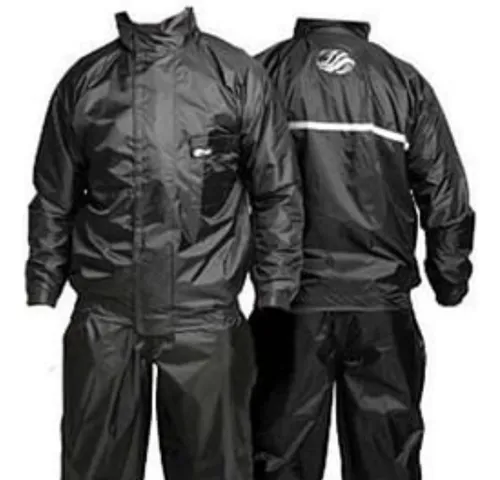 Conjunto Capa Chuva Moto Emborrachada Impermíavel Com Gola 